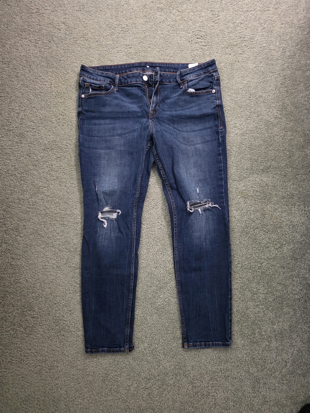 Old Navy Dark Blue Ripped Skinny Jeans